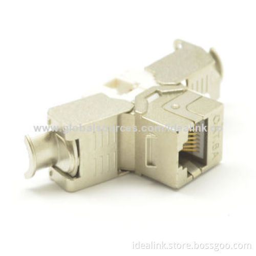 Modular Cat6/Cat6A Keystone Jack, FTP, Shielded, Supports T568A/T568B, 550MHz Wiring